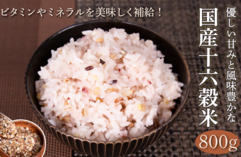 国産十六穀米800g：B100-006