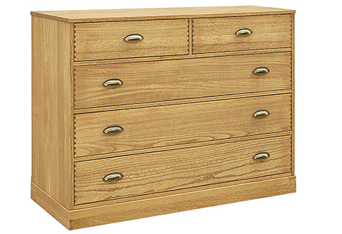 桐たんす ロッキングチェスト クローバー4段：C197-004