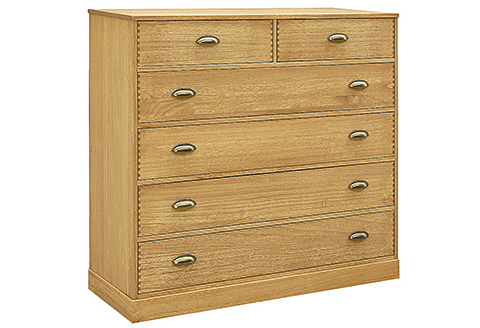 桐たんす ロッキングチェスト クローバー5段：C247-001