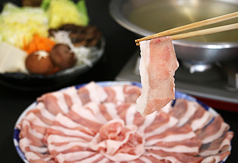 肥前さくらポーク ロースしゃぶしゃぶ用 500g：B110-014