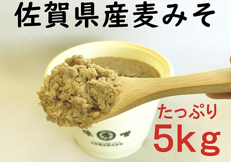佐賀県産　麦みそ5kg：B220-019