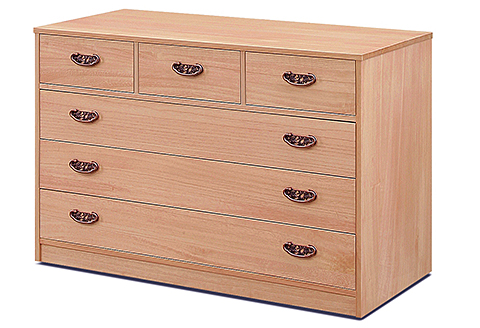 桐たんす 柿渋染め総桐タンス 4段：C167-004