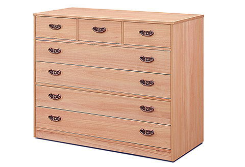 桐たんす 柿渋染め総桐タンス 5段：C197-002