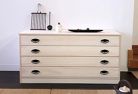 桐たんす 総桐衣裳タンス 4段：C136-002