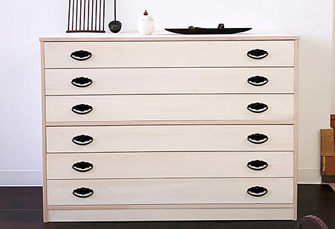 桐たんす 総桐衣裳タンス 6段：C146-007