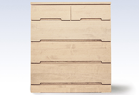 80LCWH 無垢材を使用したチェスト【諸富家具】：C130-004