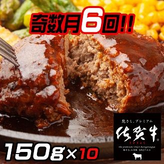 【奇数月定期便（年6回）】佐賀牛入りハンバーグ 10個：B895-003
