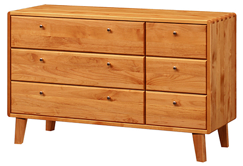 kumukumu120-3段チェスト　クリア色【諸富家具】：C378-001