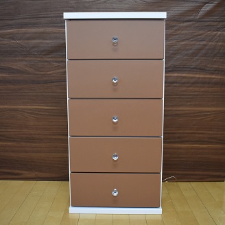 43.5チェストキャンディ5段（全6色）【諸富家具】：B700-002