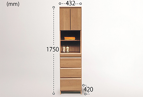 45幅サニタリー隙間収納（NA）【諸富家具】：C139-008