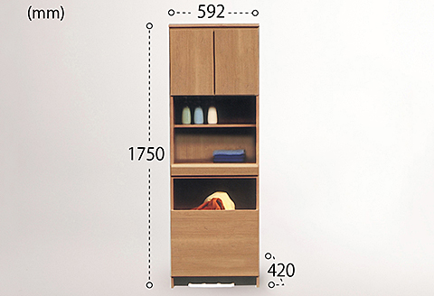 60幅ランドリー収納（NA）【諸富家具】：C139-009