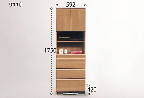 60幅サニタリー隙間収納（NA）【諸富家具】：C150-041