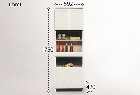 60幅ランドリー収納（白）【諸富家具】：C139-011