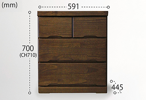 60-3LC収納家具（BR）【諸富家具】：B790-001