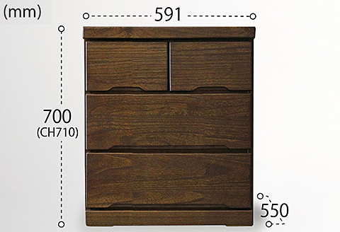 60-3LCD奥深 押入れ収納（BR）【諸富家具】：B850-009