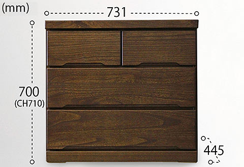 75-3LC収納家具（BR）【諸富家具】：B850-010