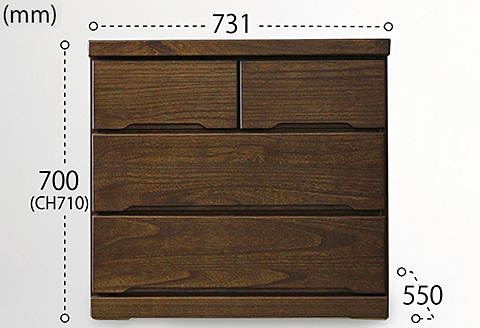 75-3LCD奥深 押入れ収納（BR）【諸富家具】：C113-009