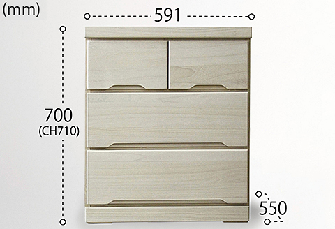 60-3LCD奥深 押入れ収納（白）【諸富家具】：B850-013