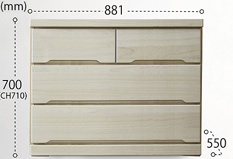 90-3LCD奥深 押入れ収納（白）【諸富家具】：C120-024