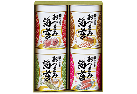 山本海苔店 おつまみ海苔 4缶詰合せ：B145-013