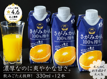 さがみかん100％搾り 330ml×12本：B125-013
