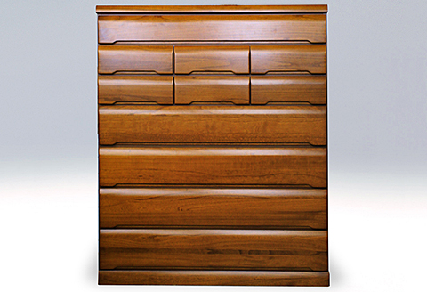 120HC無垢材使用チェスト蓮（BR）【諸富家具】：C251-001