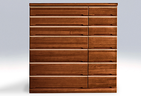 150HC無垢材使用チェスト蓮（BR）【諸富家具】：C285-004