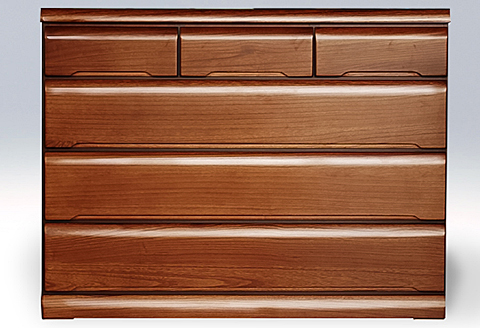 120LC無垢材使用チェスト蓮（BR）【諸富家具】：C173-004