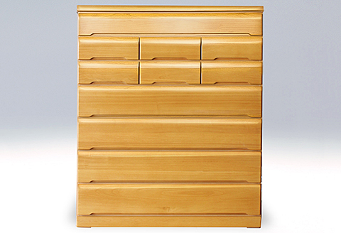 120HC無垢材使用チェスト蓮（NA）【諸富家具】：C251-002