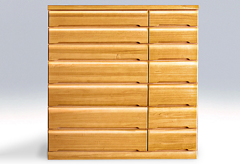 150HC無垢材使用チェスト蓮（NA）【諸富家具】：C285-005