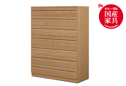 ノーツ 100-7段チェスト ハンドナチュラル色【諸富家具】：C368-002