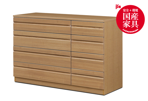 ノーツ 120-4段チェスト ハンドナチュラル色【諸富家具】：C327-002