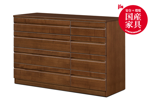 ノーツ 120-4段チェスト ハンドナチュラル色【諸富家具】：C327-003