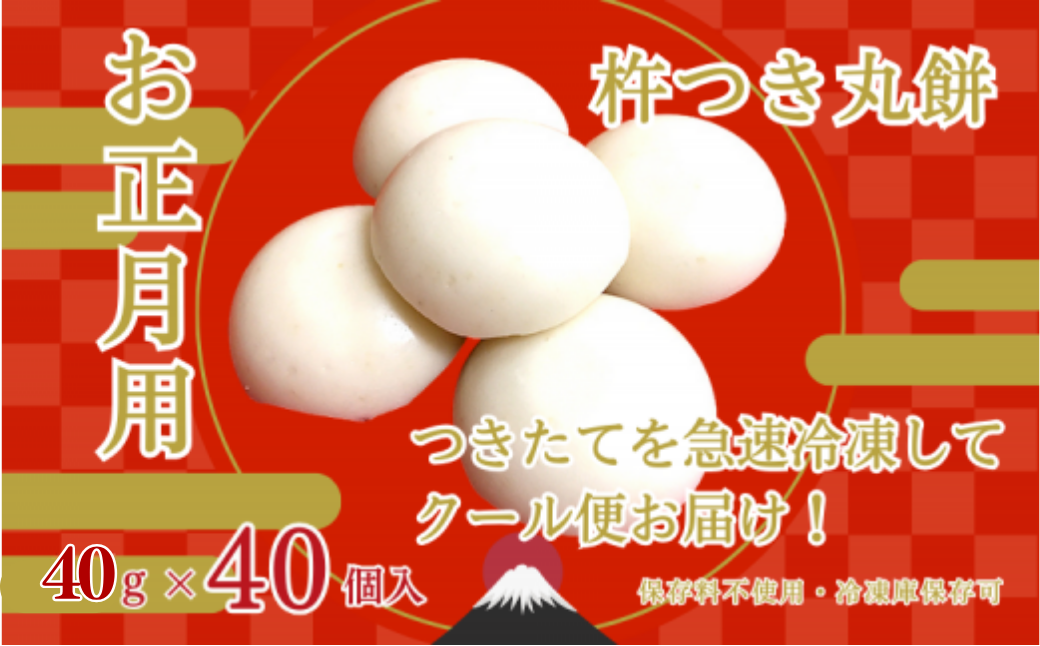 お正月用杵つき丸餅8P：B120-066