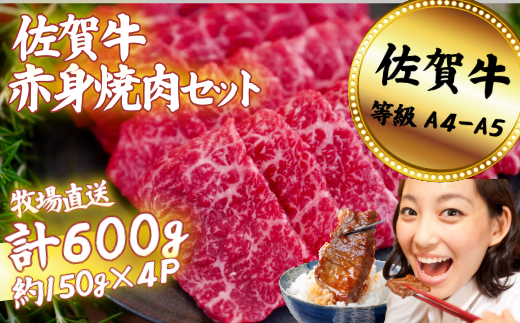 佐賀牛 赤身 焼肉セット 600g：B200-045