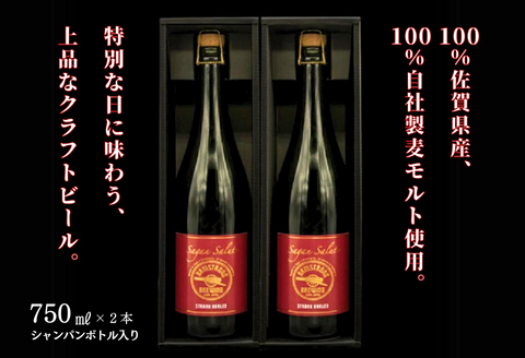 佐賀のクラフトビール〈サガン・サリュート〉ストロングバーレー 2本組：B245-005