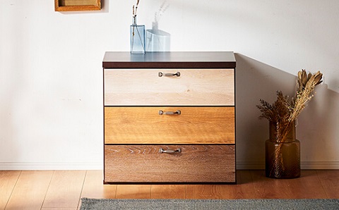 チェスト 60cm幅3段 ルコッタ【諸富家具】：B790-011