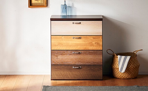 チェスト 60cm幅4段 ルコッタ【諸富家具】：B890-031