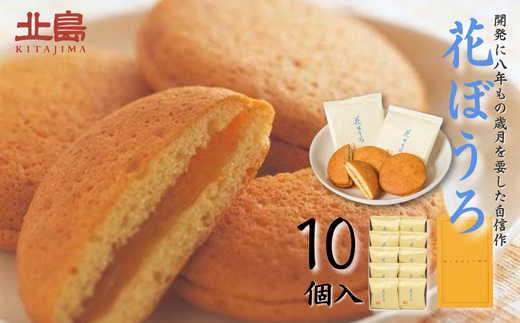 北島の花ぼうろ 10個入 お菓子 お土産 杏ジャム あんず 贈答用 はなぼうろ 菓子 スイーツ 北島 銘菓 焼き菓子 個包装 人気 九州 佐賀県 佐賀市：B100-051