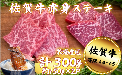 佐賀牛 赤身ステーキ 300g：B120-059