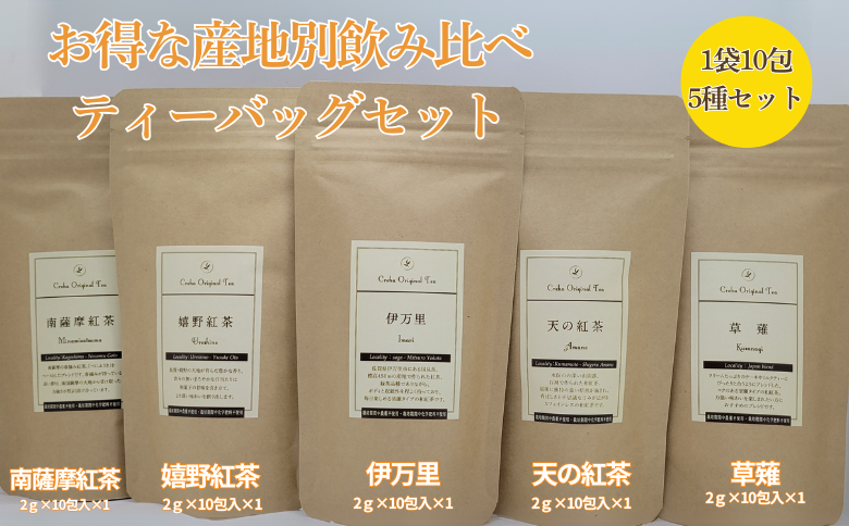 産地別飲み比べ ティーバッグセット：B175-005