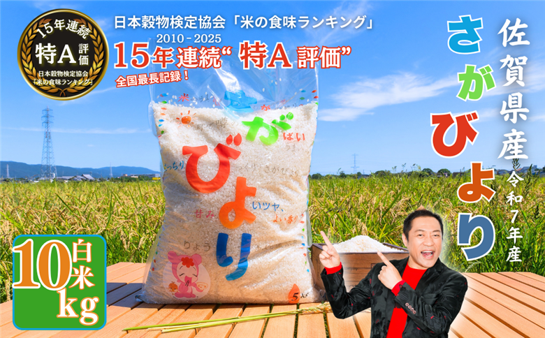 【新米】令和7年産 佐賀県産 さがびより 白米 10kg（5kg×2袋）おこめ 米 ：B320-014