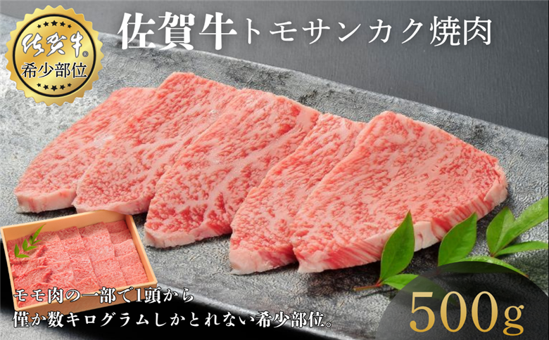 佐賀牛トモサンカク焼肉 500g 赤身 佐賀県産 黒毛和牛 佐賀牛 ブランド牛 国産 肉 牛肉 焼肉：B360-007