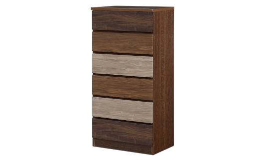 スリムチェスト ワルツ 幅60-6段 隙間収納【諸富家具】：C145-006