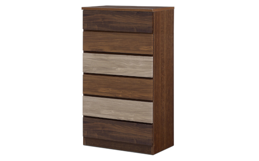 スリムチェスト ワルツ 幅70-6段 隙間収納【諸富家具】：C165-003