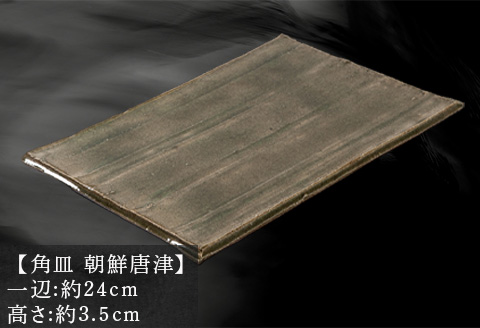 唐津焼 鏡山窯 長皿 井上公之作 青唐津