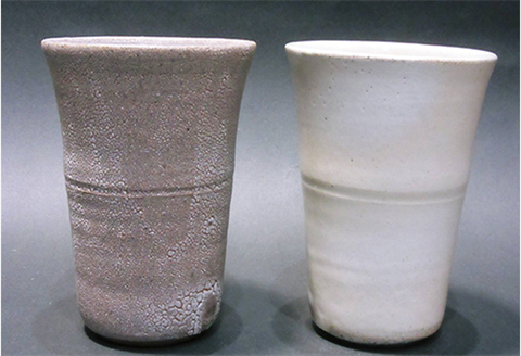 唐津焼 絵唐津・絵粉引 組カップ(竹) セット お祝い お茶 お酒