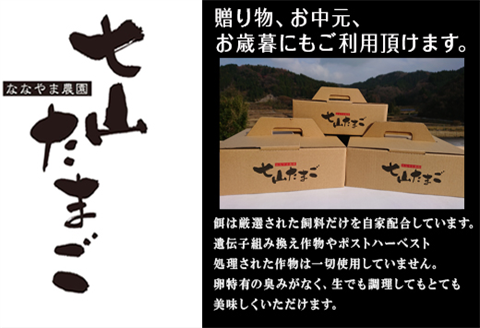 放し飼い！七山たまご 20個箱×3(合計60個) (Ｍ~Ｌサイズ相当) 玉子 生卵 鶏卵 佐賀県唐津産