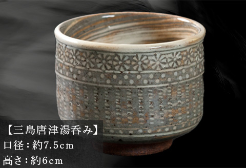 ふるさと納税 唐津焼 鏡山窯 湯呑み カップ 刷毛目 お茶 酒 湯飲み 湯のみ 食器 コップ「2024年 令和6年」 佐賀県唐津市 唐津焼 鏡山窯 湯呑み カップ 刷毛目 2個セット「2024年 令和6年」