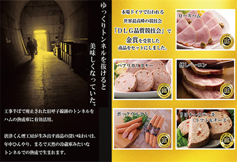 本場ドイツで金賞受賞 6点セット (合計約541g) 匠のハム・ベーコン・ソーセージ 合成添加物不使用 詰合せ おつまみ おかず 贈答用 ギフト